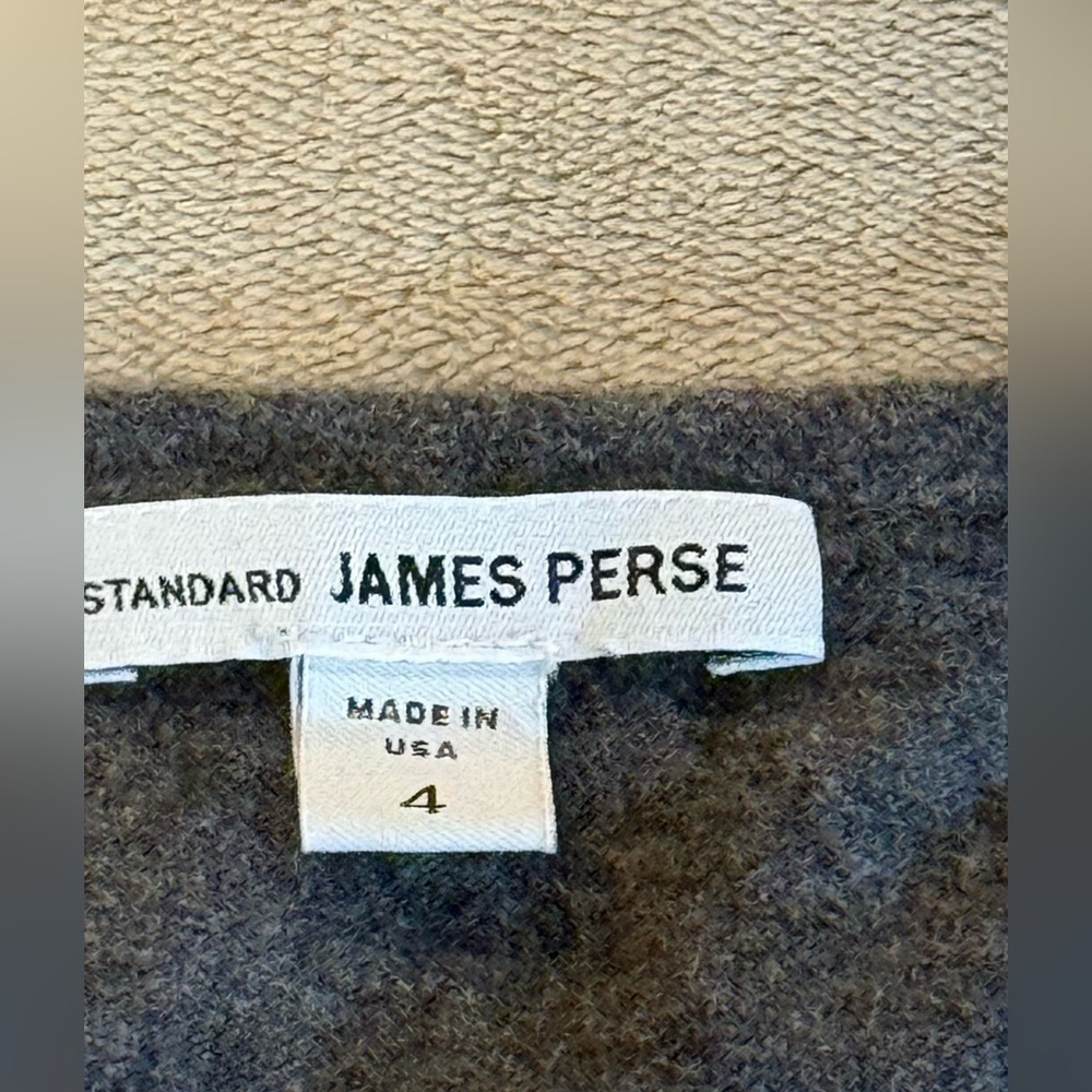 James Perse Ruched Heather Gray Stretch Cotton-Blend Jersey Midi Dress‎ Size 4 - Picture 4 of 8